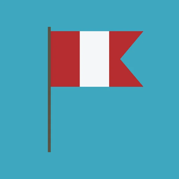 Перу Флаг Значок Плоской Конструкции День Независимости Праздничная Концепция Национального — стоковый вектор