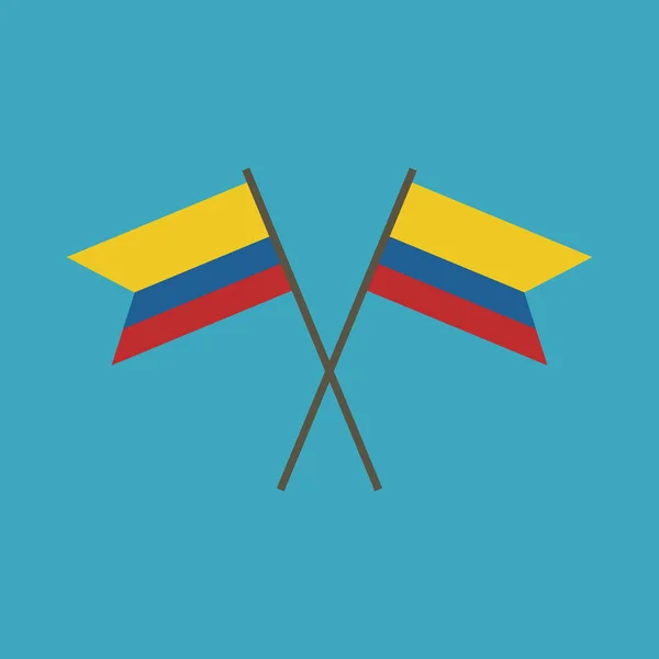 Kolumbianische Flagge Flachem Design Unabhängigkeitstag Oder Nationalfeiertag Konzept — Stockvektor