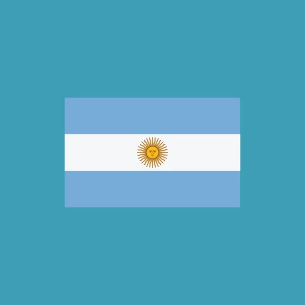 Icône Drapeau Argentin Design Plat Fête Indépendance Concept Fête Nationale — Image vectorielle