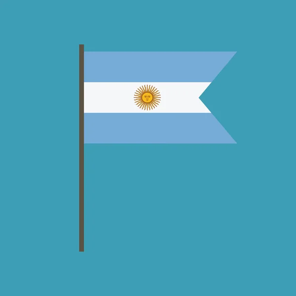 Argentyna Flaga Ikona Płaska Dzień Niepodległości Lub Narodowy Dzień Wakacje — Wektor stockowy