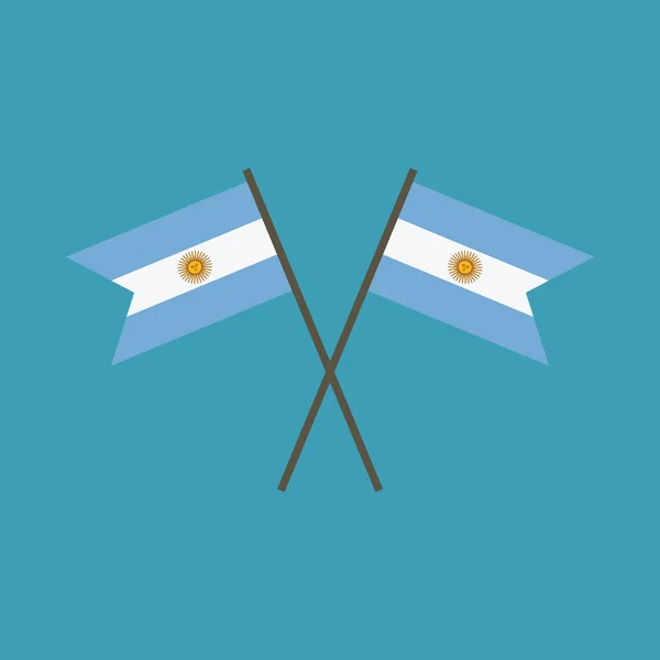 フラットなデザインでアルゼンチンの旗のアイコン 独立記念日や国立の日ホリデイ コンセプト — ストックベクタ