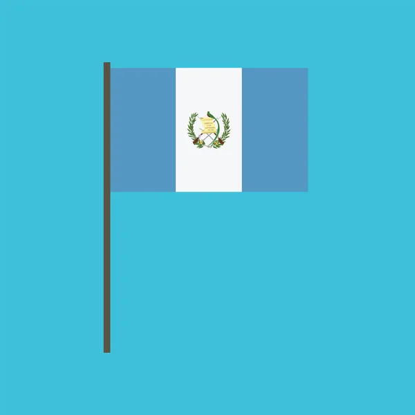 Guatemaltekische Flagge Flachem Design Unabhängigkeitstag Oder Nationalfeiertag Konzept — Stockvektor