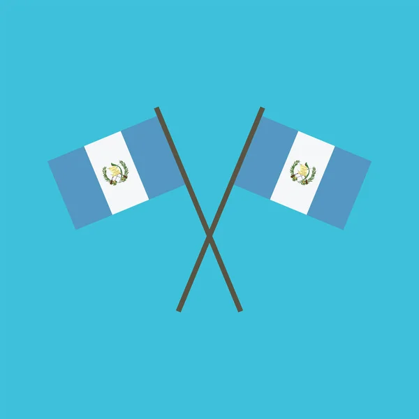 Guatemala Flaggikonen Platt Design Självständighetsdagen Eller National Dag Semester Konceptet — Stock vektor