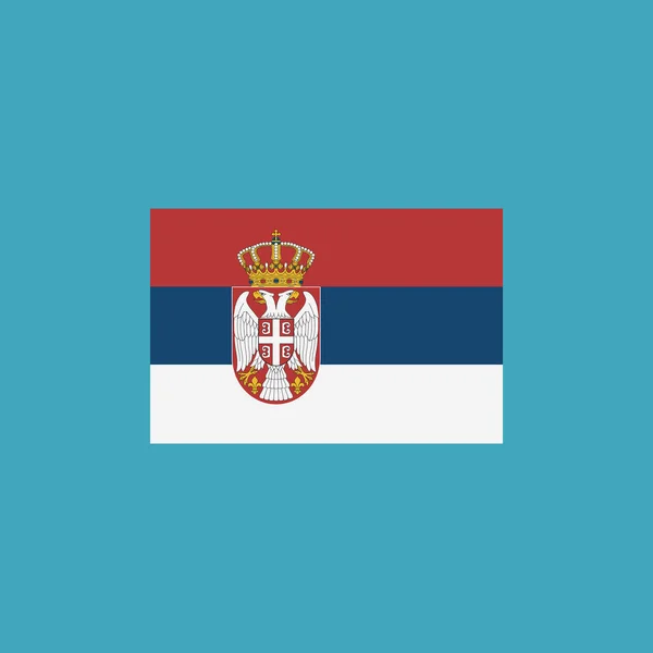 Ícone Bandeira Sérvia Design Plano Dia Independência Conceito Feriado Nacional — Vetor de Stock