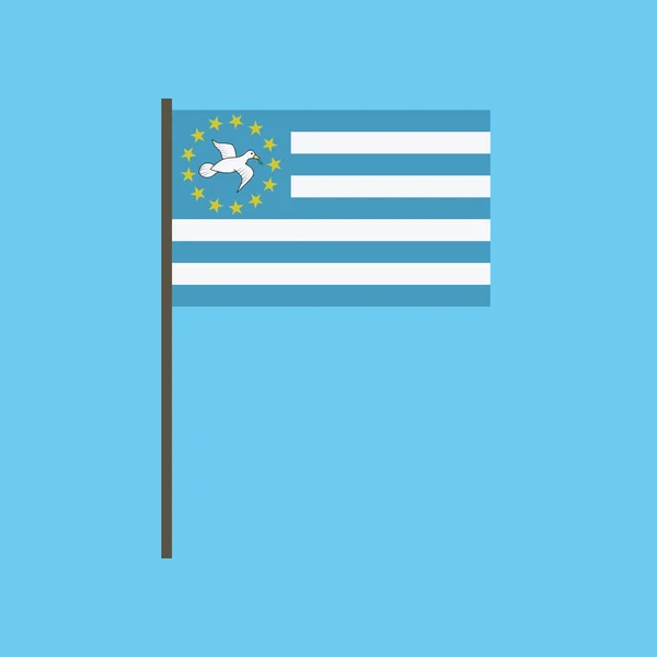 Icono Bandera Ambazonia Diseño Plano Día Independencia Concepto Día Fiesta — Archivo Imágenes Vectoriales