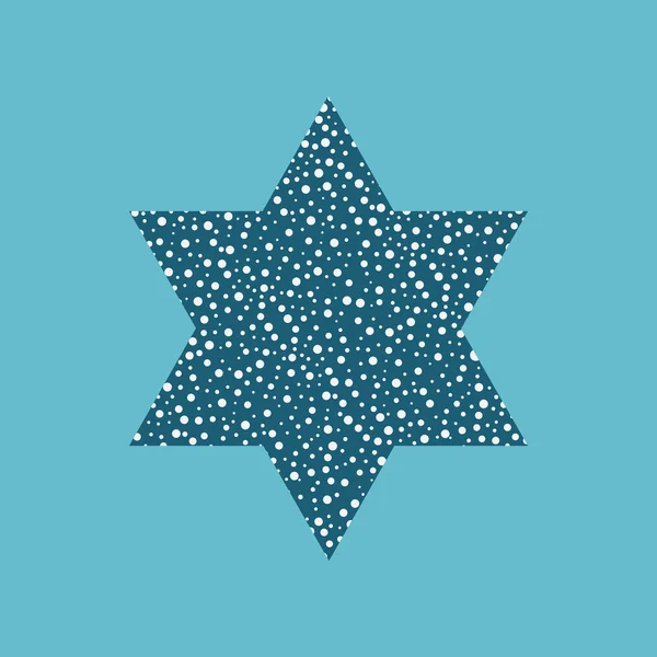 Israel Independence Day Holiday Blue Flat Design Icon Star David — Stock Vector