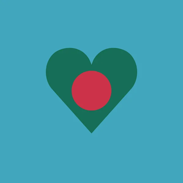 방글라데시는 모양의 모양의 깃발을 꽂는다 독립일 국경일 — 스톡 벡터