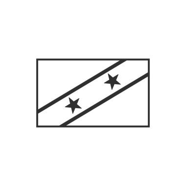 Saint Kitts ve Nevis bayrak simgesi siyah ana hatlı düz tasarım. Bağımsızlık Günü ya da Ulusal Bayram Konsepti.