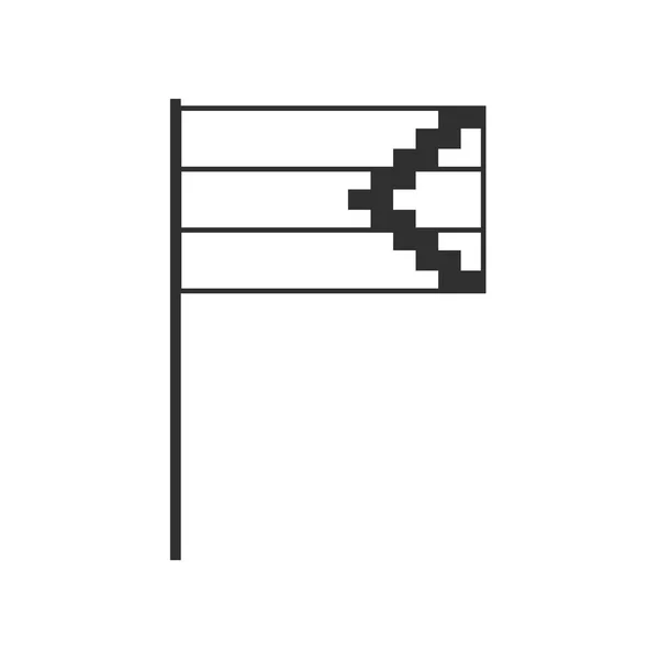 Ikona Vlajky Republiky Artsakh Černém Obrysu Plochého Designu Den Nezávislosti — Stockový vektor