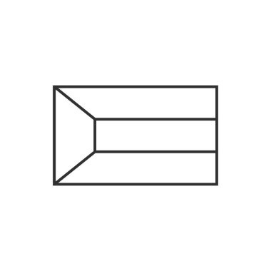 Siyah ana hatlı düz dizaynlı Kuveyt bayrağı simgesi. Bağımsızlık Günü ya da Ulusal Bayram Konsepti.