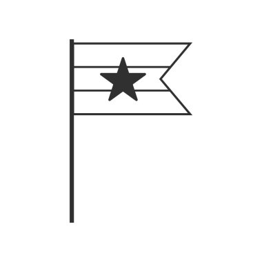 Siyah ana hatlı düz dizaynlı Myanmar bayrağı simgesi. Bağımsızlık Günü ya da Ulusal Bayram Konsepti.