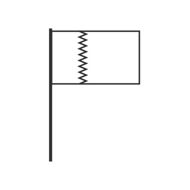 Siyah ana hatlı düz dizaynlı Katar bayrağı simgesi. Bağımsızlık Günü ya da Ulusal Bayram Konsepti.