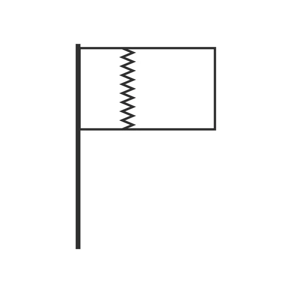 Katarska Ikona Flagi Czarnym Zarysie Płaska Konstrukcja Dzień Niepodległości Lub — Wektor stockowy