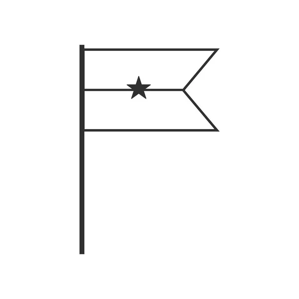 Ikona Vlajky Burkina Faso Černém Obrysu Plochého Designu Den Nezávislosti — Stockový vektor