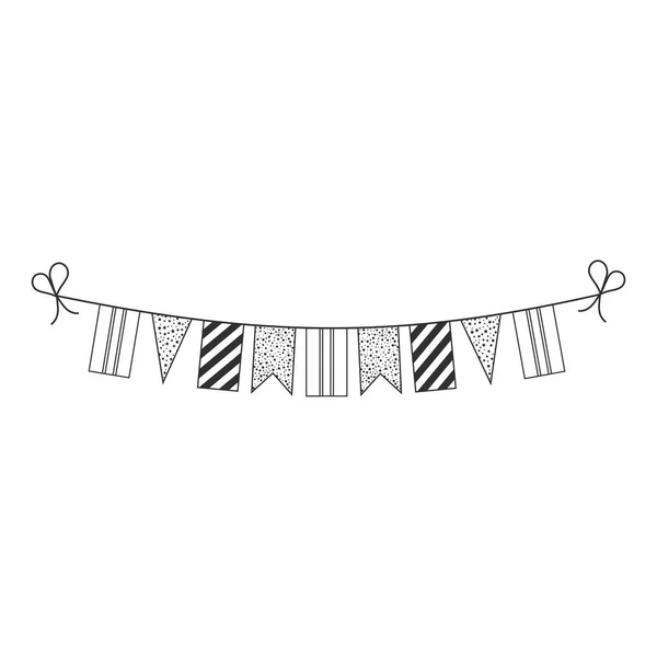 Décorations Drapeaux Bruant Pour Fête Nationale Gambie Fête Dans Dessin — Image vectorielle