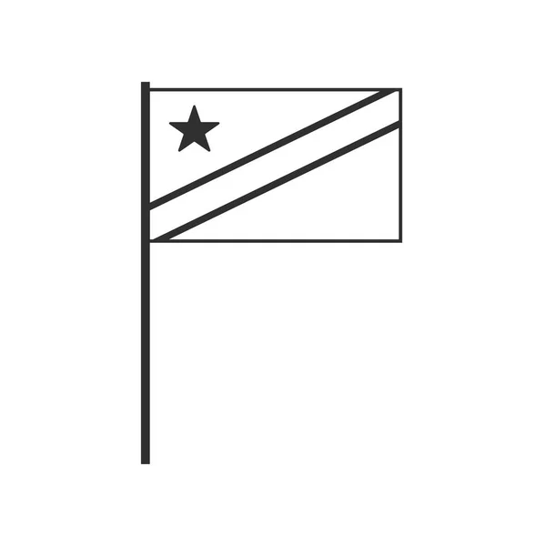 Flaggensymbol Der Demokratischen Republik Kongo Flachen Design Mit Schwarzen Umrissen — Stockvektor