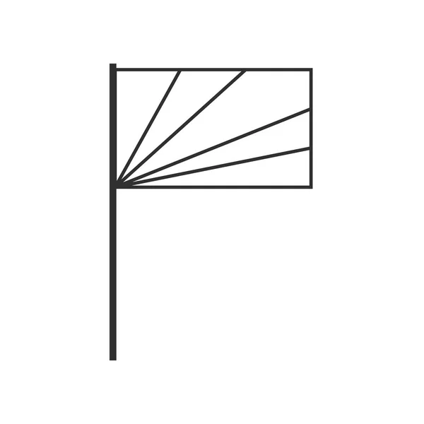 Icône Drapeau Des Seychelles Dessin Plat Contour Noir Fête Indépendance — Image vectorielle