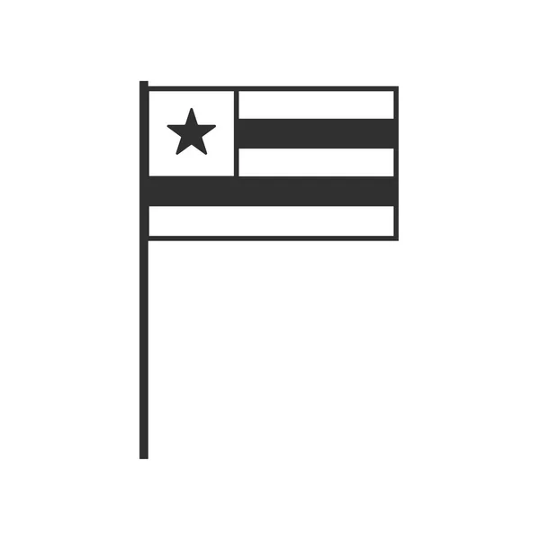 Icono Bandera Togo Diseño Plano Contorno Negro Día Independencia Concepto — Archivo Imágenes Vectoriales