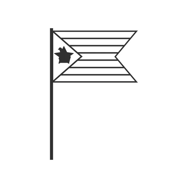 Simbabwe Flagge Symbol Schwarzer Umrandung Flaches Design Unabhängigkeitstag Oder Nationalfeiertag — Stockvektor