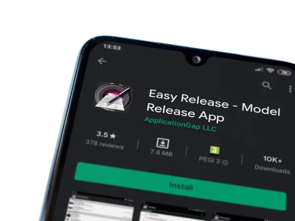 Lod Izrael Július 2020 Easy Release Pro Model Release App — Stock Fotó