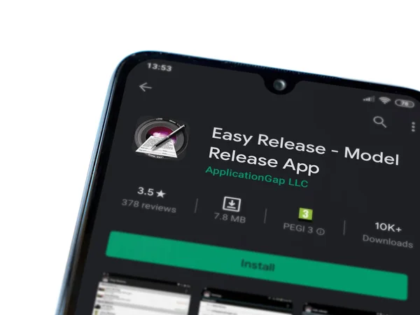 Lod Israel Julio 2020 Easy Release Pro Model Release App — Foto de Stock