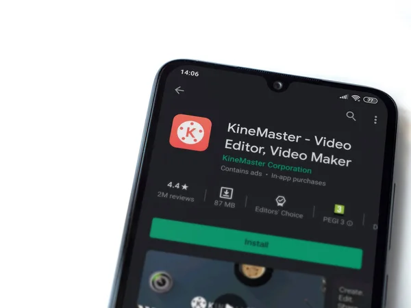 Lod Israel Julho 2020 Kinemaster Editor Vídeo Movie Maker App — Fotografia de Stock