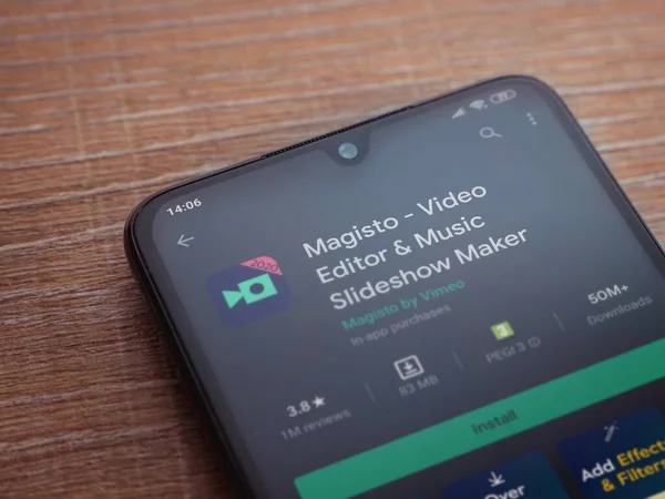Lod Israele Luglio 2020 Magisto Video Editor Movie Maker App — Foto Stock