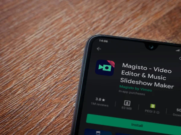 Lod Israele Luglio 2020 Magisto Video Editor Movie Maker App — Foto Stock