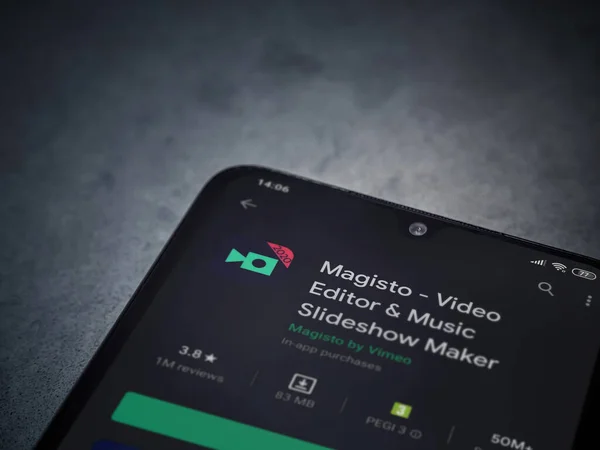 Lod Izrael Július 2020 Magisto Video Editor Movie Maker App — Stock Fotó