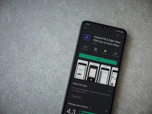 Lod Israel Julio 2020 Adobe Fill Sign App Play Store —  Fotos de Stock