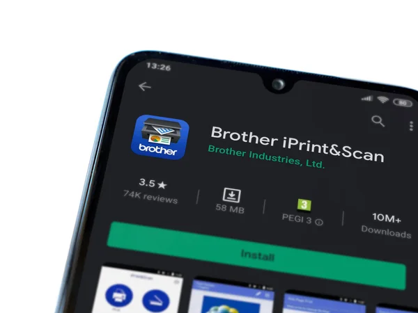 Lod Israel Julio 2020 Brother Iprint Scan App Play Store — Foto de Stock