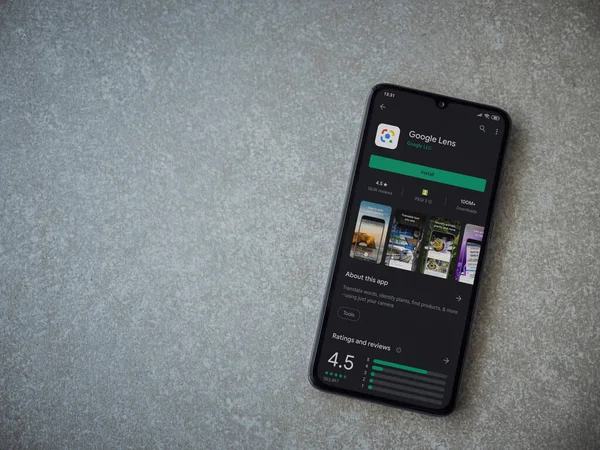 Lod Israel Julio 2020 Google Lens Página Tienda Aplicaciones Juego — Foto de Stock