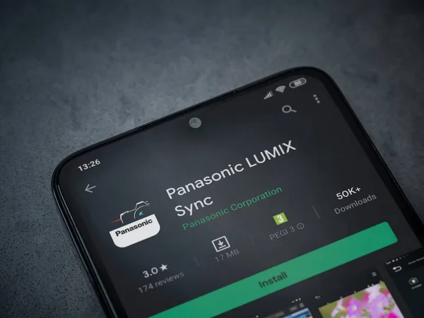 Lod Israel Julio 2020 Panasonic Lumix Sync App Play Store — Foto de Stock