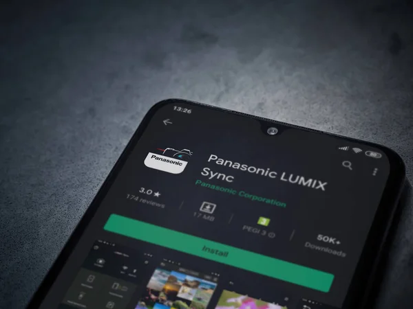 Lod Israel Julio 2020 Panasonic Lumix Sync App Play Store — Foto de Stock