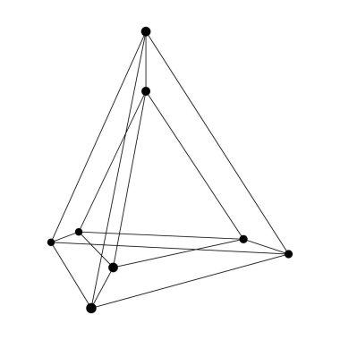 Hypertetrahedron 3D object. Vector Illustration clipart