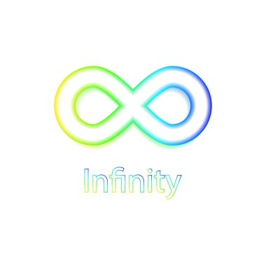 Infinity gökkuşağı sembolü Logo. Vektör çizim