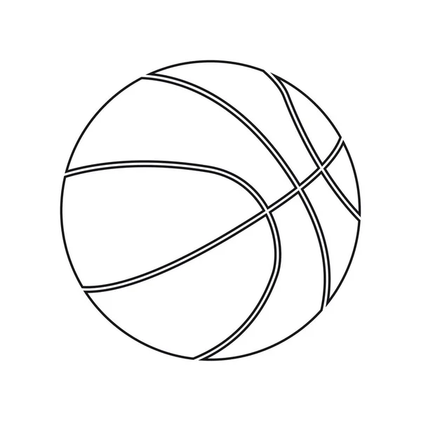 Basketbal Bal Silhouet Voor Zakelijke Project Vectorillustratie — Stockvector