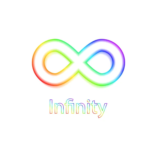 Infinito Arcobaleno Simbolo Logo Illustrazione Vettoriale — Vettoriale Stock