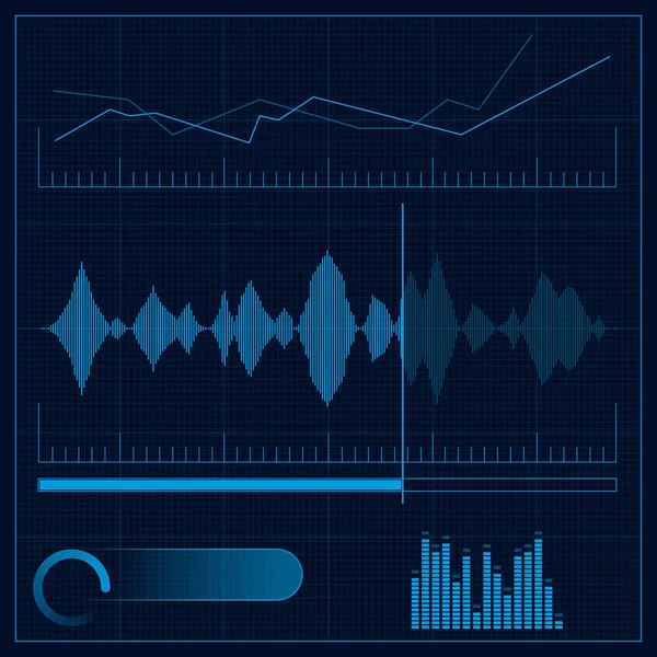 音場再現設計デザイン要素 — ストックベクタ