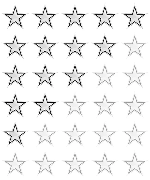 Clasificación Estrellas Estrellas Mejor Calificación Ilustración Vectorial — Vector de stock