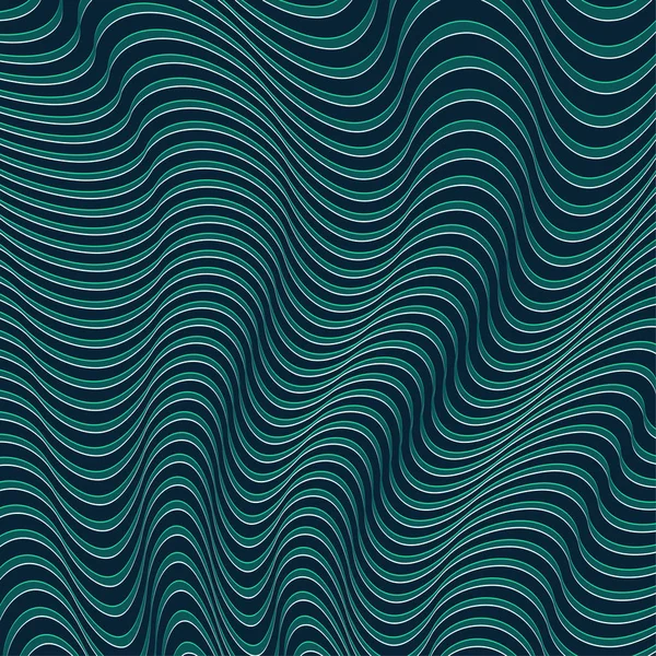 Blue Green Optical Illusion Vector Illustration — Stock Vector