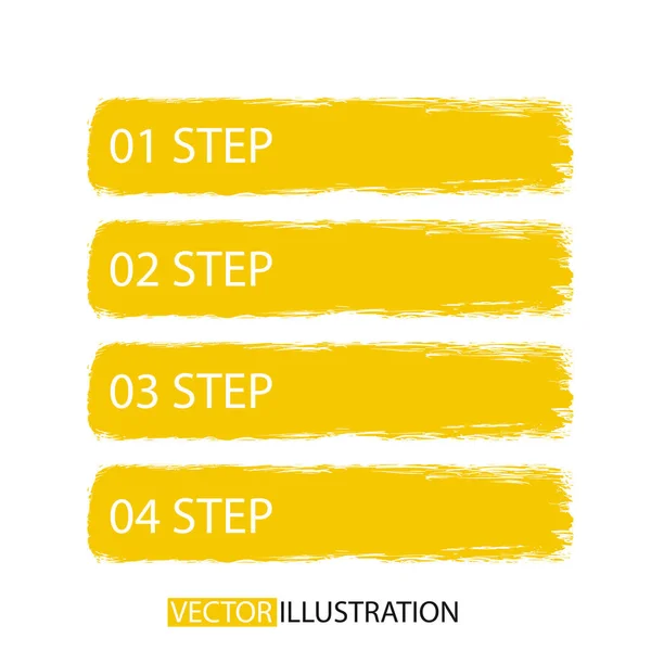 Brush Stroke Opsi Infografis Banner Untuk Proyek Bisnismu Ilustrasi Vektor - Stok Vektor