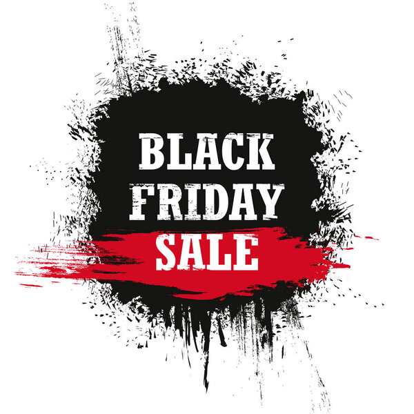 Black Friday Sale isolated on a white background. Grunge. Vector Illustration