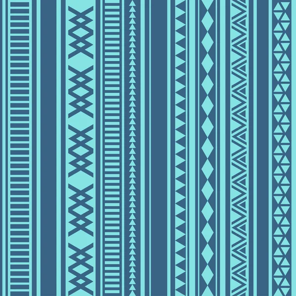 Patrón Geométrico Sin Costura Azul Invierno Vintage — Vector de stock