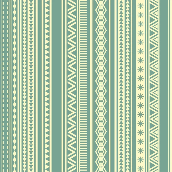 Patrón Geométrico Sin Costura Verde Amarillo Vintage — Vector de stock