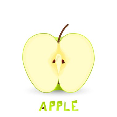 Green apple. Vector Illustration clipart