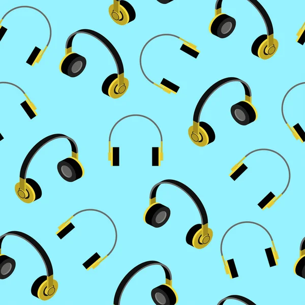 Headphones seamless pattern. Vector Illustration — Free Stock Photo