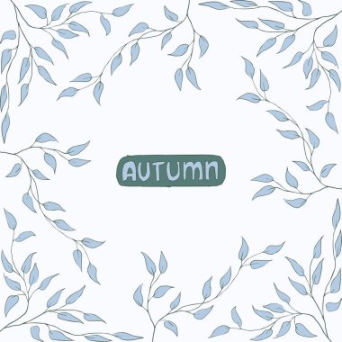 Sonbahar yaprakları. Soyut arka plan. Vektör İllüstrasyonu