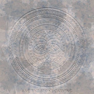 Antik taş oyma geometrik desen/süsleme