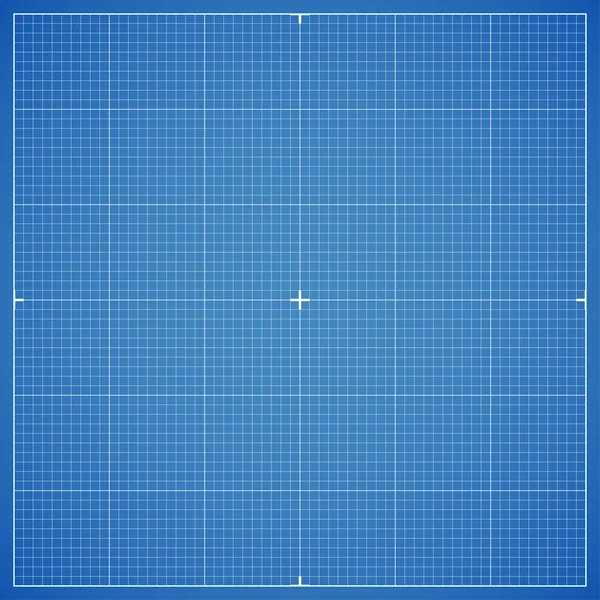 Papel de dibujo azul milimétrico con marcas lineales — Vector de stock